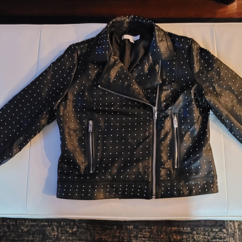 NEW York and Company Microstud Faux Leather Jacket - Picture 10 of 13